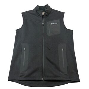 KUIU Base Camp High Loft Sweater Fleece Vest Mens Large Black Full Zip PO 002682